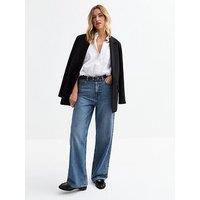 New Look Blue Adalae High Waisted Wide Leg Jeans