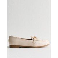 New Look Wide Fit Off White Quilted Faux Leather Loafers