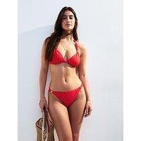 New Look Red Polka Dot Tanga Bikini Bottoms