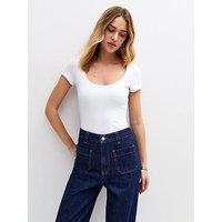 New Look Scoop Neck Bodysuit - White
