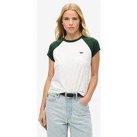 Superdry Cotton Essential Logo Raglan T-Shirt - Green