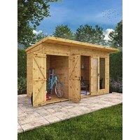 Mercia 12 X 6Ft Maine Pent Summerhouse With Side Shed