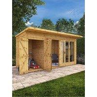 Mercia 14 X 6Ft Maine Pent Summerhouse With Side Shed