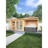 Mercia 18 X 6Ft Maine Pent Summerhouse With Patio Area