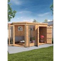 Mercia 11 X 7Ft Premium Corner Summerhouse With Side Shed