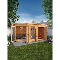 Mercia 8 X 12Ft Premium Corner Summerhouse With Side Shed