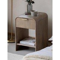 Gallery Direct Tahira 1 Drawer Bed Side Table - With Mango Wood