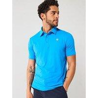 Gym + Coffee Men'S Training Polo - Blue