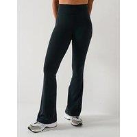 Gym + Coffee Womens Training Soft Motion Flare Leggings - Black