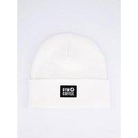 Gym + Coffee Knit Beanie - White