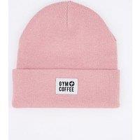 Gym + Coffee Knit Beanie - Pink