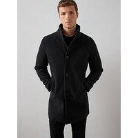 The Very Collection Funnel Neck Coat - Black