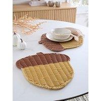 Very Home Set Of 2 Acorn Placemats