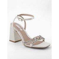 Raid Be Mine Wide Fit Teoni Embellished Heeled Sandal - Ivory
