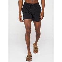 Jack & Jones Maui Logo Print Swim Shorts - Black