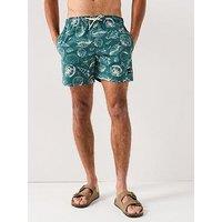 Jack & Jones Maui Printed Swim Short - Mallard Green