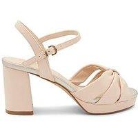 Paradox London Nerita Wide Fit Leather Sandal - Nude