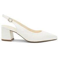 Paradox London Bessy Bridal Wide Fit Satin Heeled Sandal - White