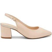 Paradox London Flynn Wide Fit Faux Leather Heeled Shoe - Nude