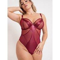 Curvy Kate Scantilly By Curvy Kate Suspense Plunge Bodysuit - Sangria