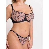 Curvy Kate Scantilly By Curvy Kate Entwined Balcony Bra - Black/Blush