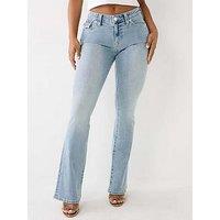 True Religion Becca Midi Rise Bootcut Jeans - Light Wash