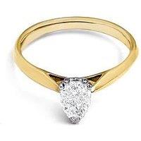 Say It With Pear Lab Grown 0.50Ct Diamond Ring - 9Ct Yellow Gold