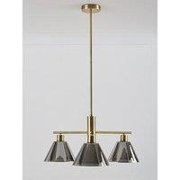 Very Home 3 Light Pendant With Smoked Tapered Shades