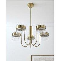 Very Home 5 Light Pendant With Ribbed Glass