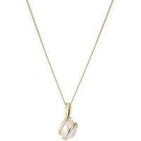 Ernest Jones 9Ct Yellow Gold Necklace With Cultured Freshwater Pearl Pendant