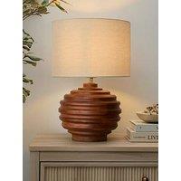 Very Home Wood Turned Table Lamp - Walnut