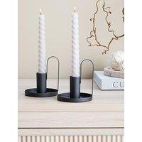 Michelle Keegan Home Mk Set Of 2 Metal Candle Holder