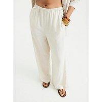 River Island Entry Linen Trouser - Light Stone