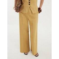 River Island Clean Wide Trouser - Beige