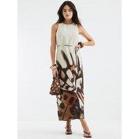 River Island Racer Bias Cut Slip Dress - Cream