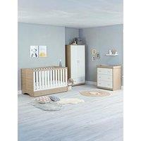 Babymore Veni 3 Piece Room Sets With Drawer - Oak White