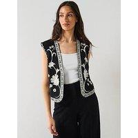 Only Embelished Waistcoat - Black