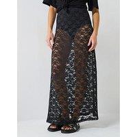 Only Lace Midi Skirt - Black