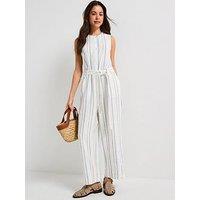Only Linen Belted Jumpsuit - Multi
