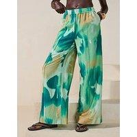 Rouge High Rise Wide Leg Trouser - Multi
