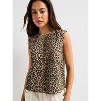 Pieces Leopard Print Top - Multi