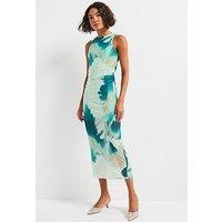 Rouge Round Neck Midi Dress - Multi