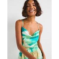 Rouge Draped Neck Top - Multi