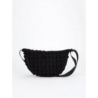 Pieces Waffle Bumbag - Black