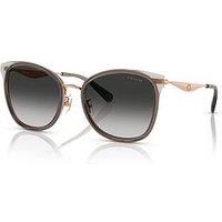 Coach 0Hc7170 Square Sunglasses - Rose Gold/Dark Grey