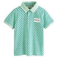 Ted Baker Geometric Print Polo Shirt - Green