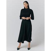 Ghost Isabel Crepe Midi Tea Dress - Black