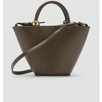 Mango Mini Shopper Bag With Metallic Detail