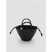 Mango Mini Shopper Bag With Metallic Detail