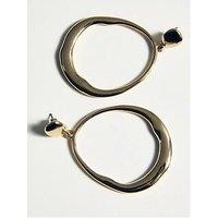 Mango Hoop Pendant Earrings - Gold